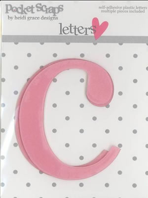 Heidi Grace - Loving You - Plastic Alpha Stickers c - 2/pk  (sold in 3's)